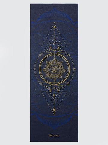 Gaiam Reversible Metallic Sun & Moon Yoga Mat 6mm